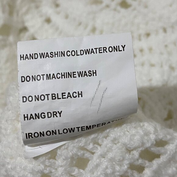 Umgee Solitaire Crochet Top Womens XS White Cruisewear Summer Coastal Grandma - Picture 6 of 6